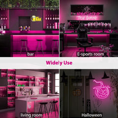 Pink Neon Flex 12V 6x12mm 120LEDs/m IP65 Waterproof 2.5cm Cut Kit - House of LEDS