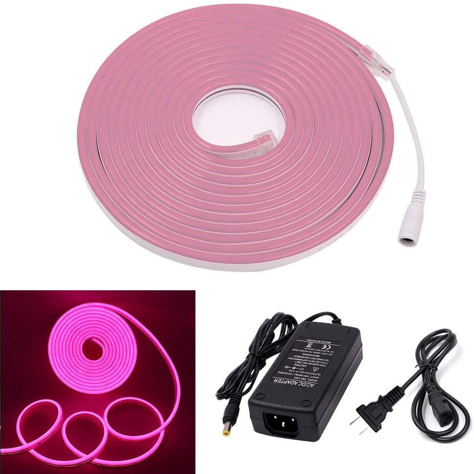 Pink Neon Flex 12V 6x12mm 120LEDs/m IP65 Waterproof 2.5cm Cut Kit — view 7 — House of LEDs UK