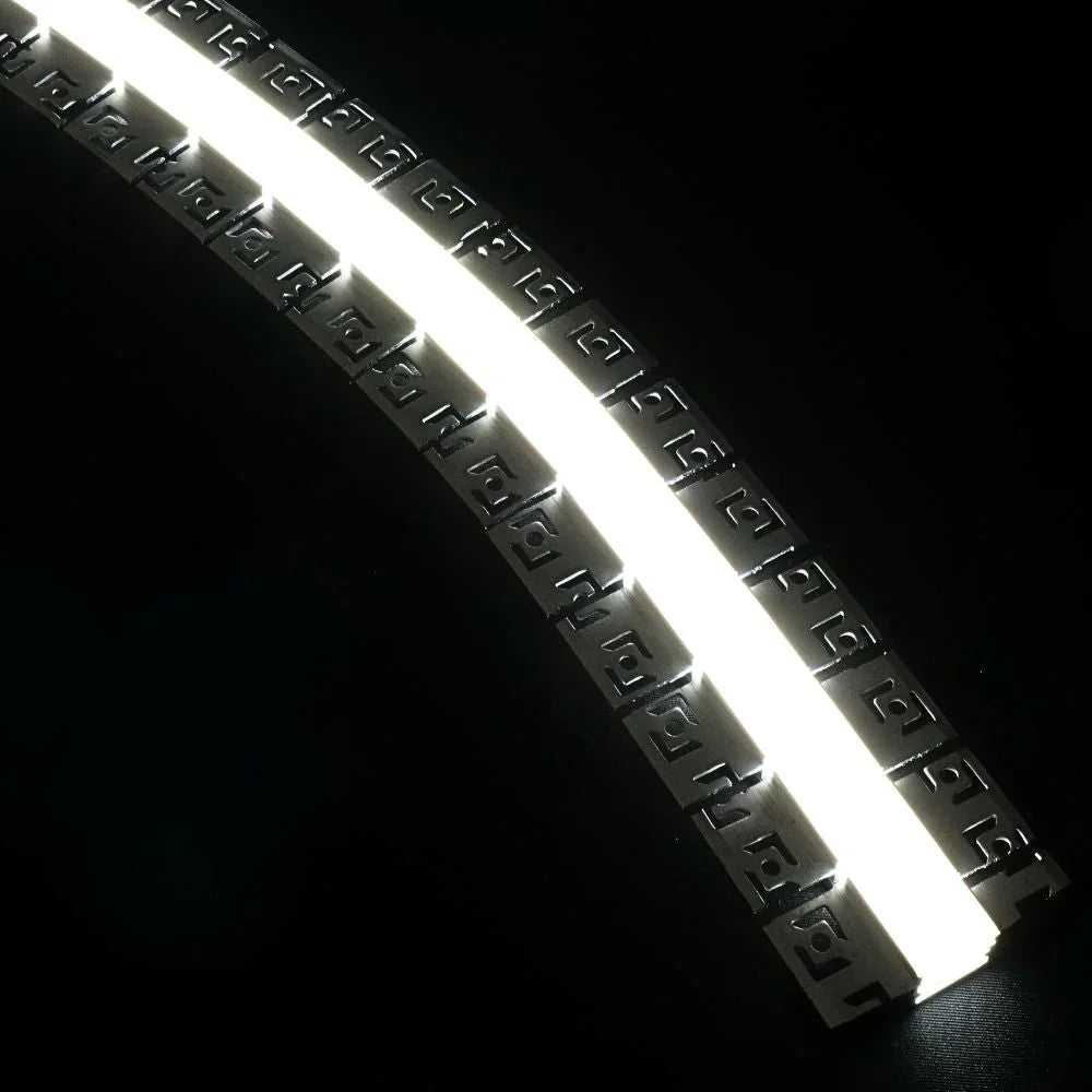 Bendable Plaster in Aluminium Profile Recessed For LED Strip 2 & 3 Metre — view 2 — House of LEDs UK