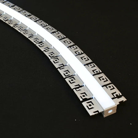 Bendable Plaster in Aluminium Profile Recessed For LED Strip 2 & 3 Metre — House of LEDs UK