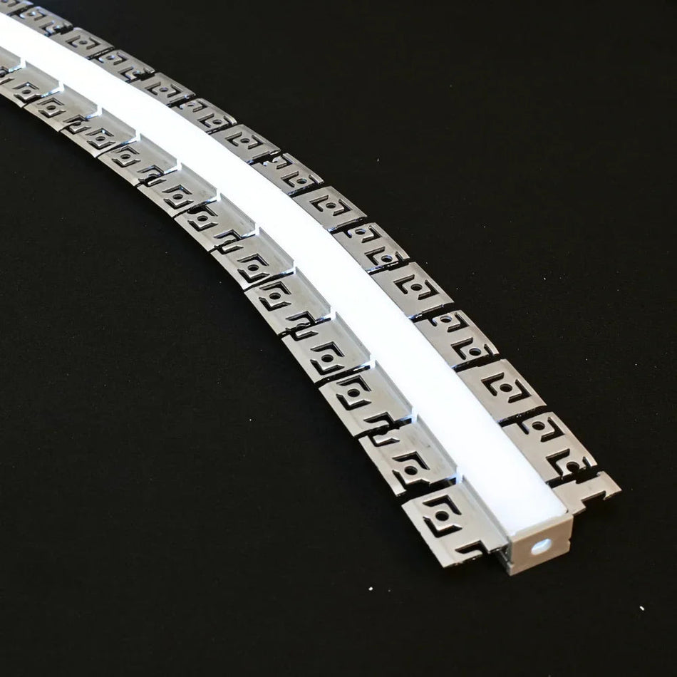 Bendable Plaster in Aluminium Profile Recessed For LED Strip 2 & 3 Metre — House of LEDs UK