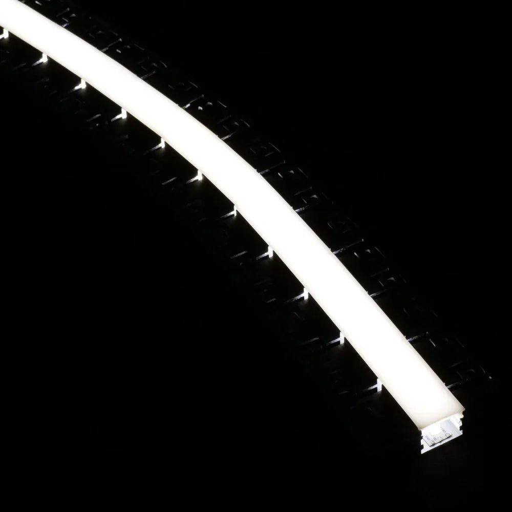 Bendable Plaster in Aluminium Profile Recessed For LED Strip 2 & 3 Metre — view 3 — House of LEDs UK