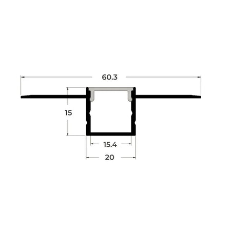 Bendable Plaster in Aluminium Profile Recessed For LED Strip 2 & 3 Metre — view 5 — House of LEDs UK