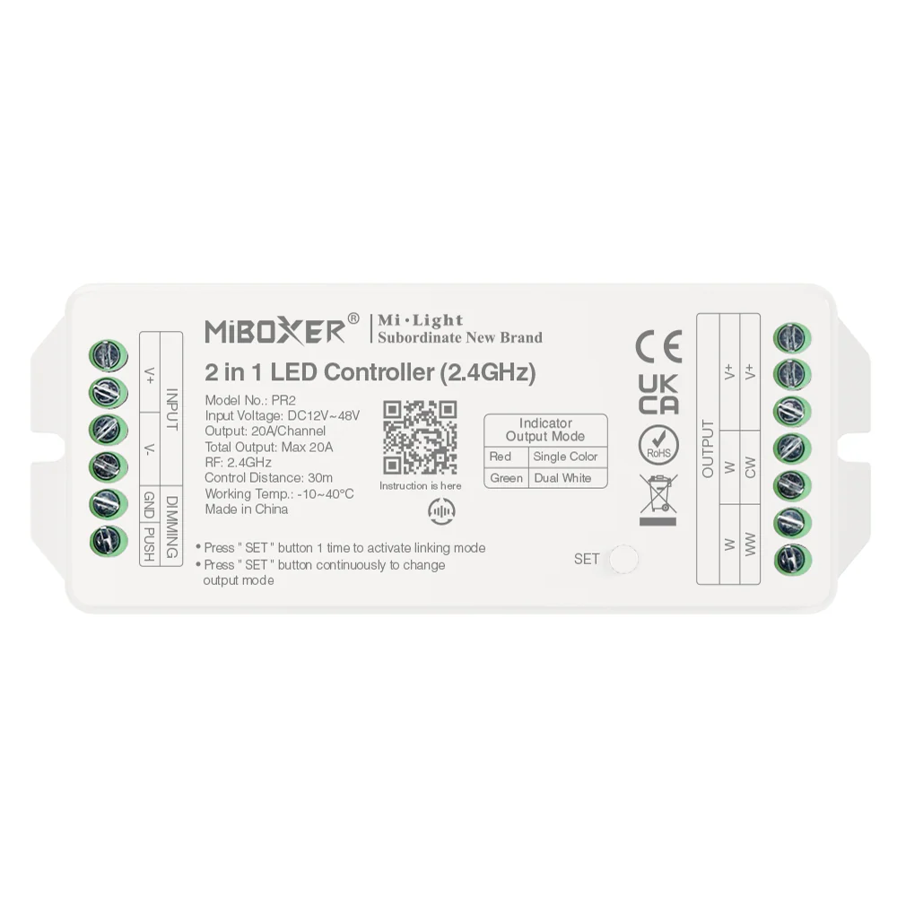 Miboxer 2 in 1 LED Controller (2.4GHz) Output Max 20A PR2 — view 9 — House of LEDs UK