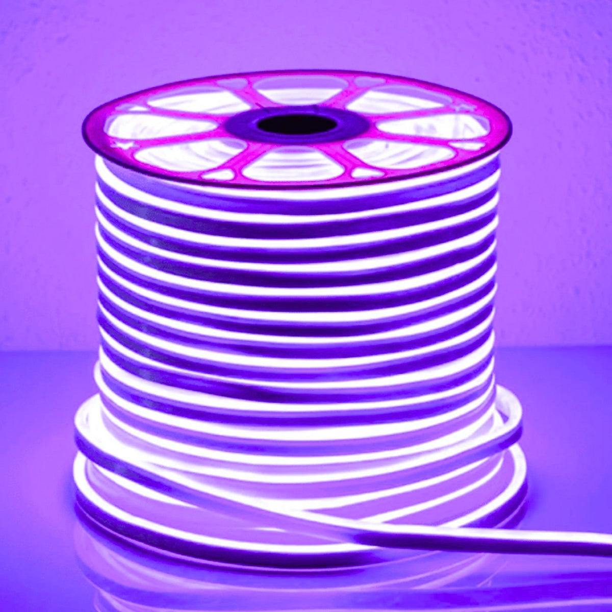 Purple Neon Flex 220V 240V 8x16mm 120LEDs/m IP65 Waterproof with UK Plug - House of LEDS