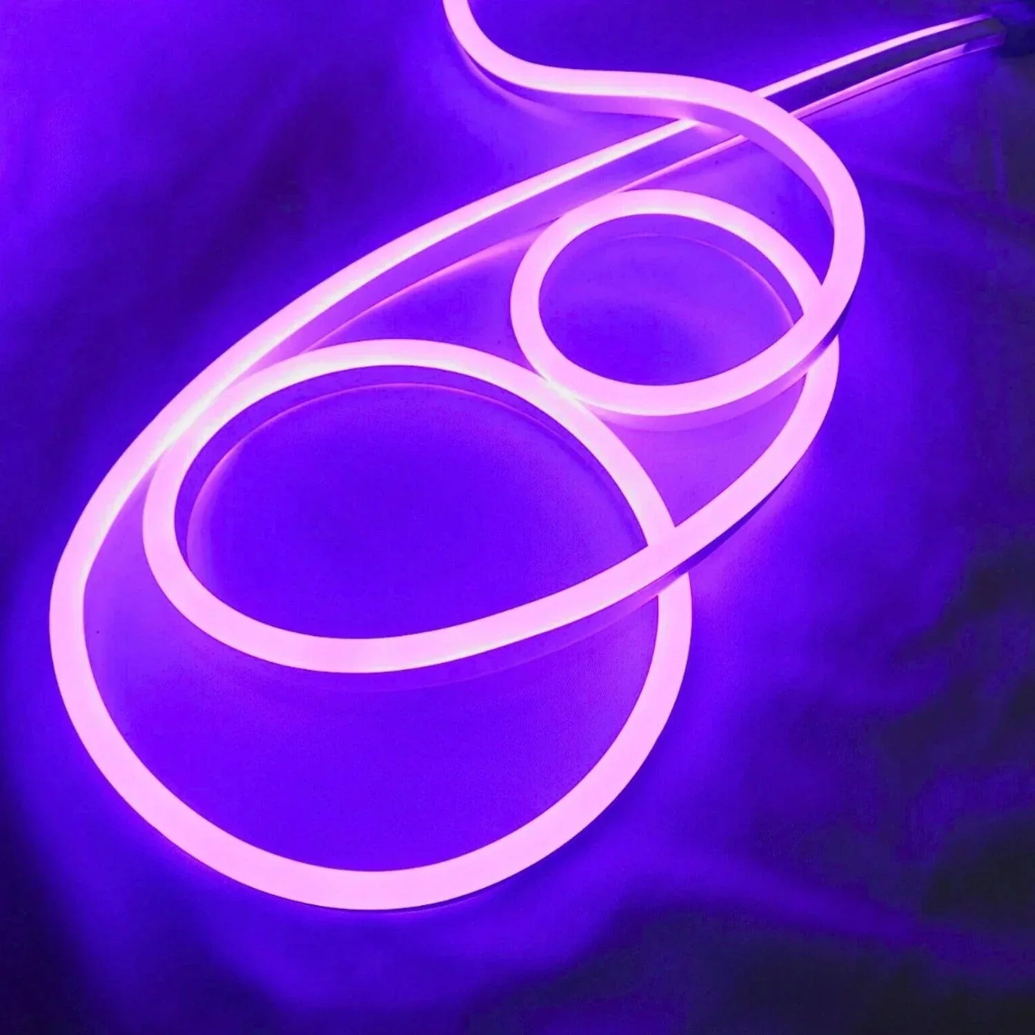 Purple Neon Flex 220V 240V 8x16mm 120LEDs/m IP65 Waterproof with UK Plug — view 3 — House of LEDs UK