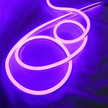 Purple Neon Flex 220V 240V 8x16mm 120LEDs/m IP65 Waterproof with UK Plug — view 3 — House of LEDs UK