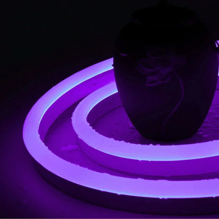 Purple Neon Flex 220V 240V 8x16mm 120LEDs/m IP65 Waterproof with UK Plug — view 4 — House of LEDs UK