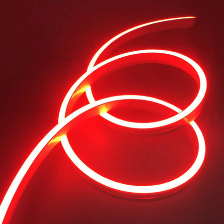 Red LED Neon Flex DC 12V IP65 Waterproof 8x16mm 120 LEDs/M - House of LEDS