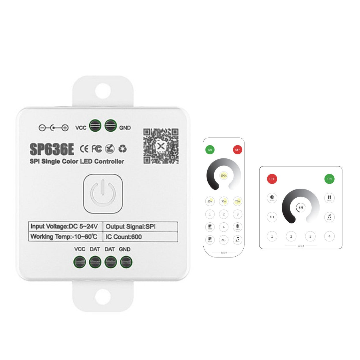 Remote for SP636E DC5 - 24V Addressable LED Strip Controller - House of LEDS
