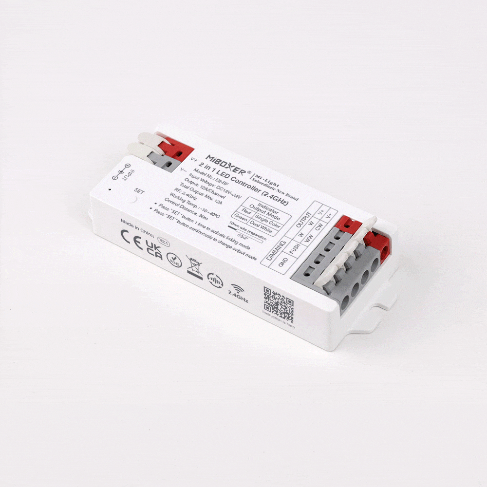 Miboxer E2-RF 2 in 1 LED RF Controller 12V-24V — view 2 — House of LEDs UK