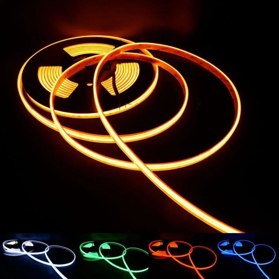 RGB COB LED Strip 24V IP20 non-Waterproof 576 LEDs/m 8mm wide — House of LEDs UK