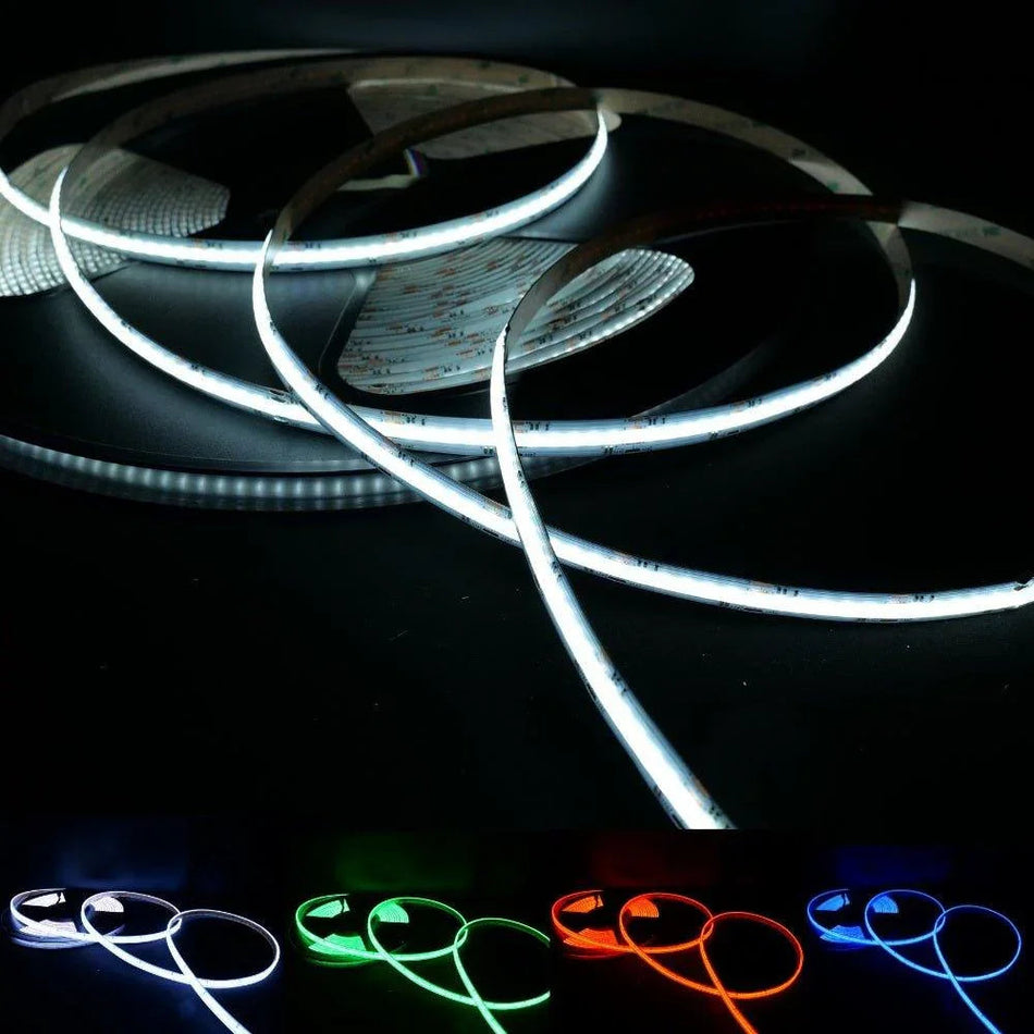 RGB COB LED Strip 24V IP20 non-Waterproof 840 LEDs/m 10mm wide — House of LEDs UK