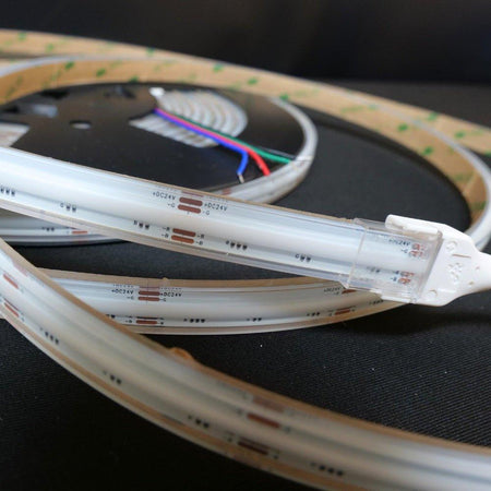 RGB COB LED Strip 24V IP67 Waterproof 840 LEDs/m 5cm Cut — view 8 — House of LEDs UK