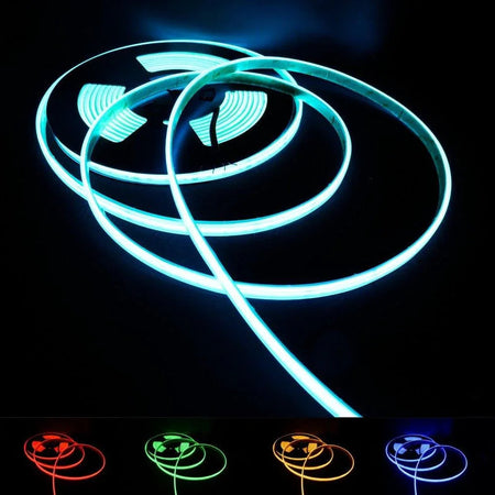 RGB COB LED Strip 24V IP67 Waterproof 840 LEDs/m 5cm Cut — House of LEDs UK