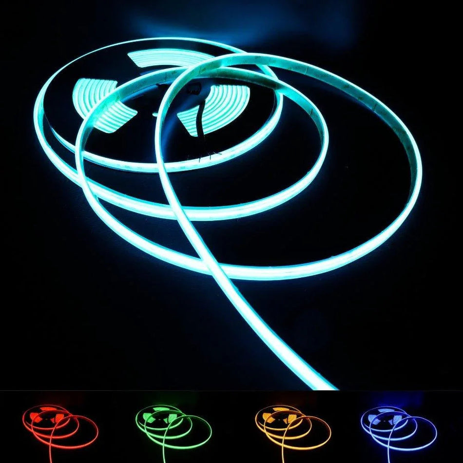 RGB COB LED Strip 24V IP67 Waterproof 840 LEDs/m 5cm Cut — House of LEDs UK