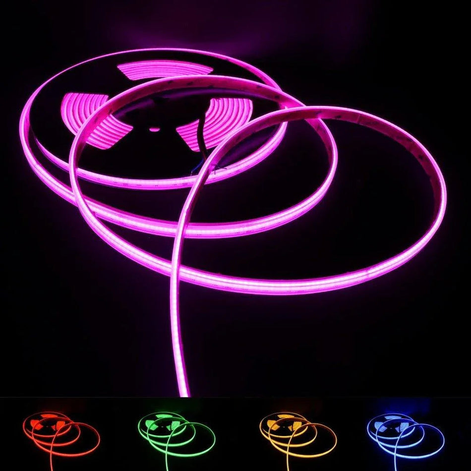 RGB COB LED Strip 24V IP68 Waterproof 840 LEDs/m 5cm Cut — House of LEDs UK