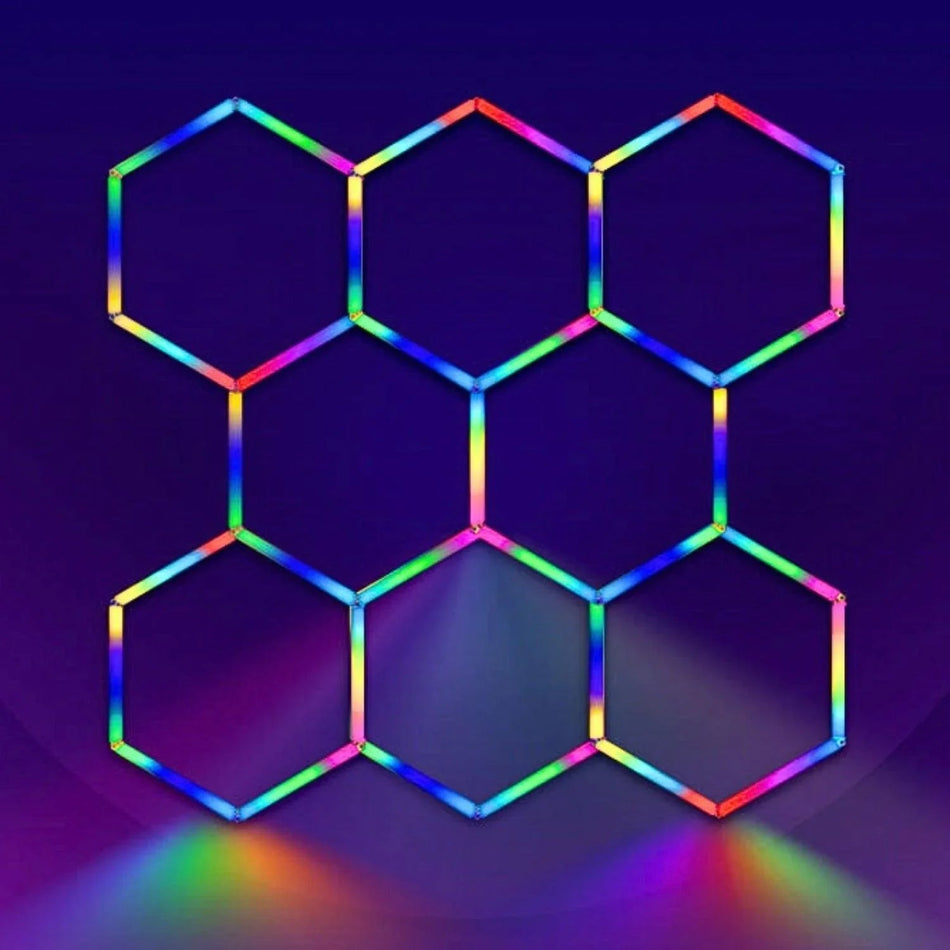 RGB Hexagrid LED Hexagon Ultrabright LED Multicolour Hex Lights - Eight Hex Grid — House of LEDs UK