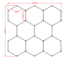 RGB Hexagrid LED Hexagon Ultrabright LED Multicolour Hex Lights - Eight Hex Grid - House of LEDS