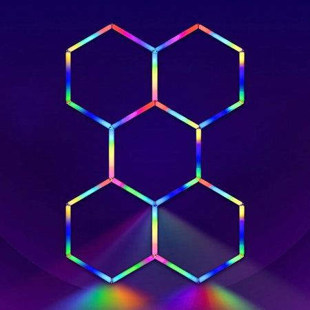 RGB Hexagrid LED Hexagon Ultrabright LED Multicolour Hex Lights - Five Hex Grid — House of LEDs UK