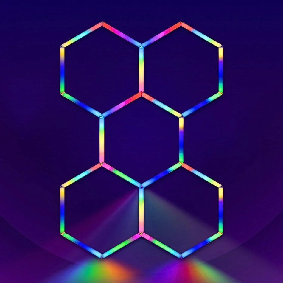 RGB Hexagrid LED Hexagon Ultrabright LED Multicolour Hex Lights - Five Hex Grid — House of LEDs UK