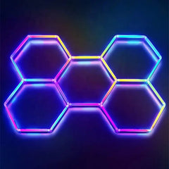 RGB Hexagrid LED Hexagon Ultrabright LED Multicolour Hex Lights - Five Hex Grid - House of LEDS