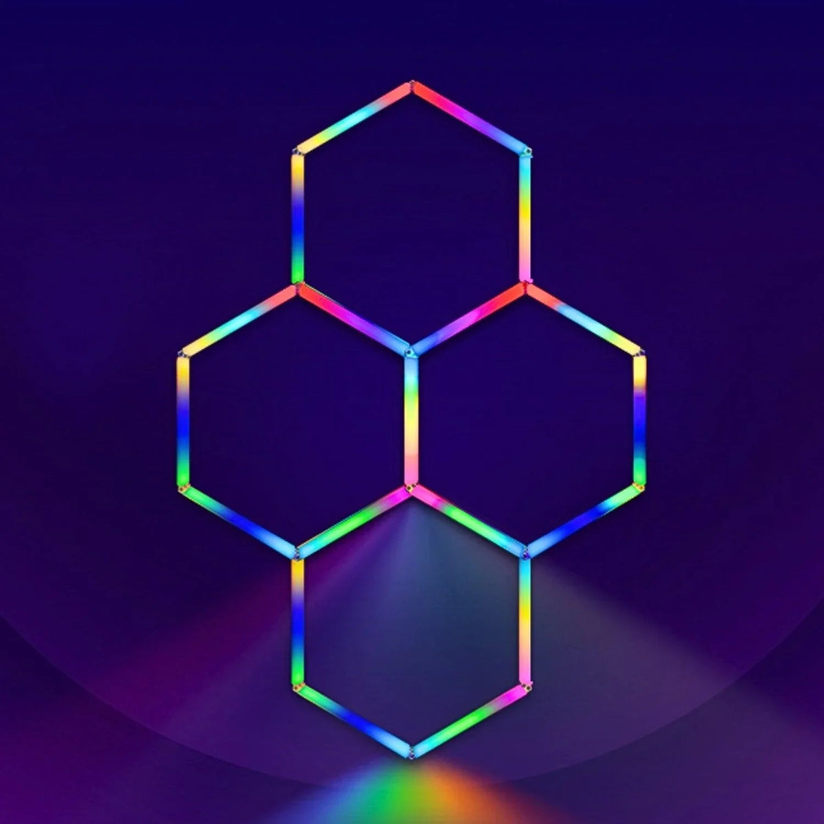 RGB Hexagrid LED Hexagon Ultrabright LED Multicolour Hex Lights - Four Hex Grid — House of LEDs UK