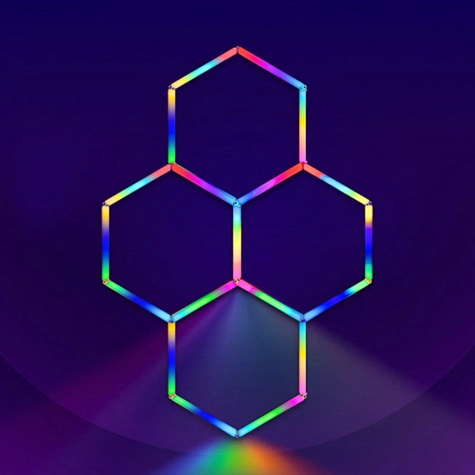 RGB Hexagrid LED Hexagon Ultrabright LED Multicolour Hex Lights - Four Hex Grid — House of LEDs UK