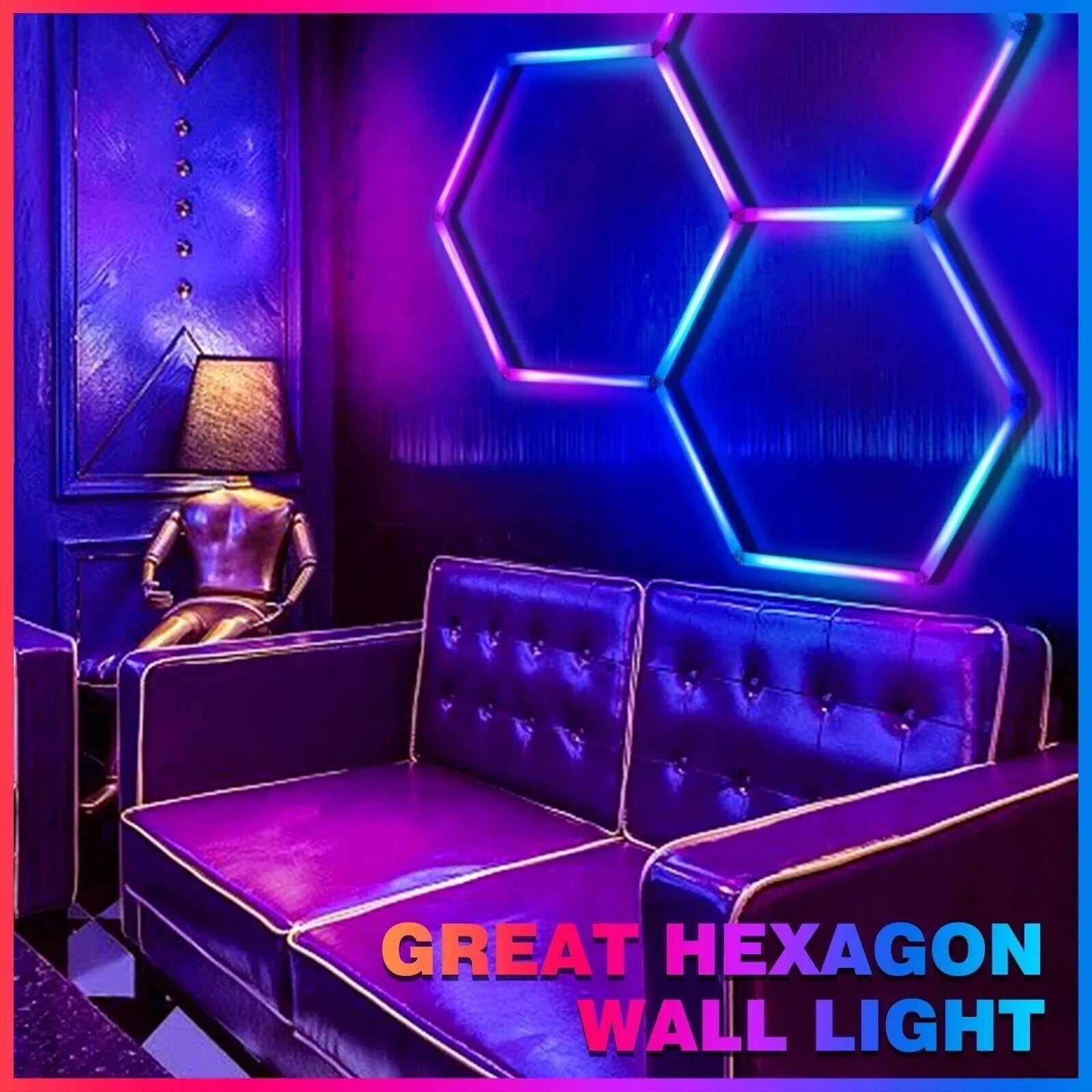 RGB Hexagrid LED Hexagon Ultrabright LED Multicolour Hex Lights - Three Hex Grid — view 11 — House of LEDs UK