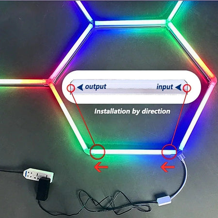 RGB Hexagrid LED Hexagon Ultrabright LED Multicolour Hex Lights - Three Hex Grid — view 7 — House of LEDs UK