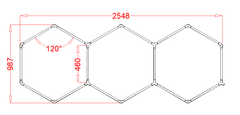 RGB Hexagrid LED Hexagon Ultrabright LED Multicolour Hex Lights - Three Hex Grid - House of LEDS