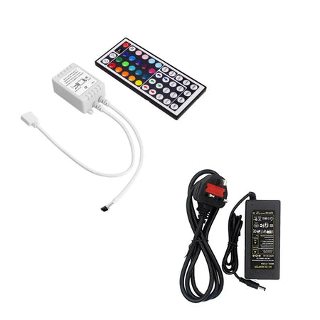 RGB IR Controller 12V with Remote & 5A Power Adapter — House of LEDs UK