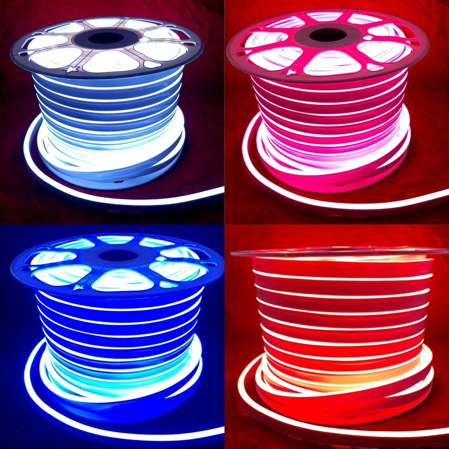 RGB LED Neon Flex 220V 240V 10x20mm Flat Shape IP65 Dimmable Bluetooth App Control - House of LEDS