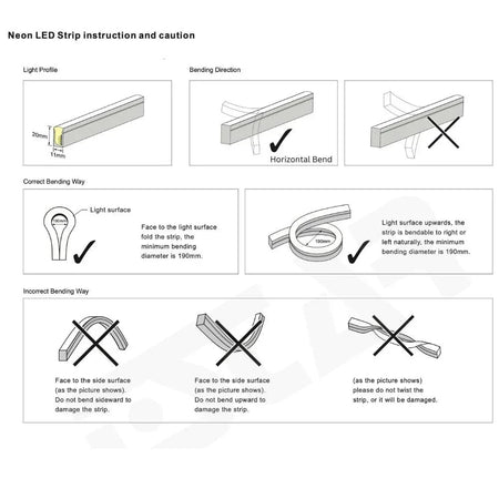 RGB LED Neon Flex 220V 240V 14x25mm IP65 Dimmable with Remote — view 26 — House of LEDs UK