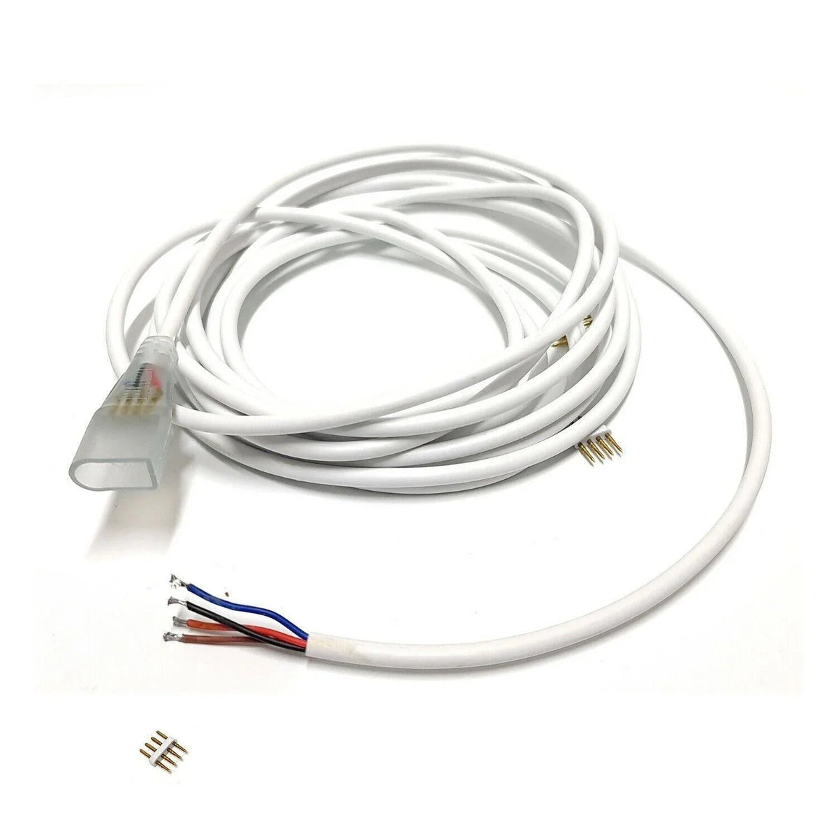 RGB LED Strip 120 LEDs/m 220V 240V Accessories 4pin T/ L/ Corner Straight Connector — view 2 — House of LEDs UK