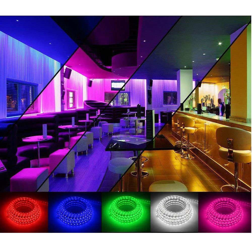 RGB LED Strip 120 LEDs/m 220V IP65 Wireless Bluetooth App Control with Remote - House of LEDS