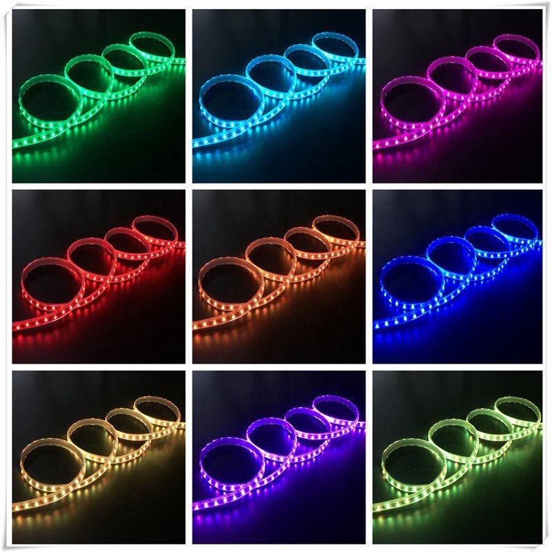 RGB LED Strip 120 LEDs/m 220V IP65 Wireless Bluetooth App Control with Remote - House of LEDS