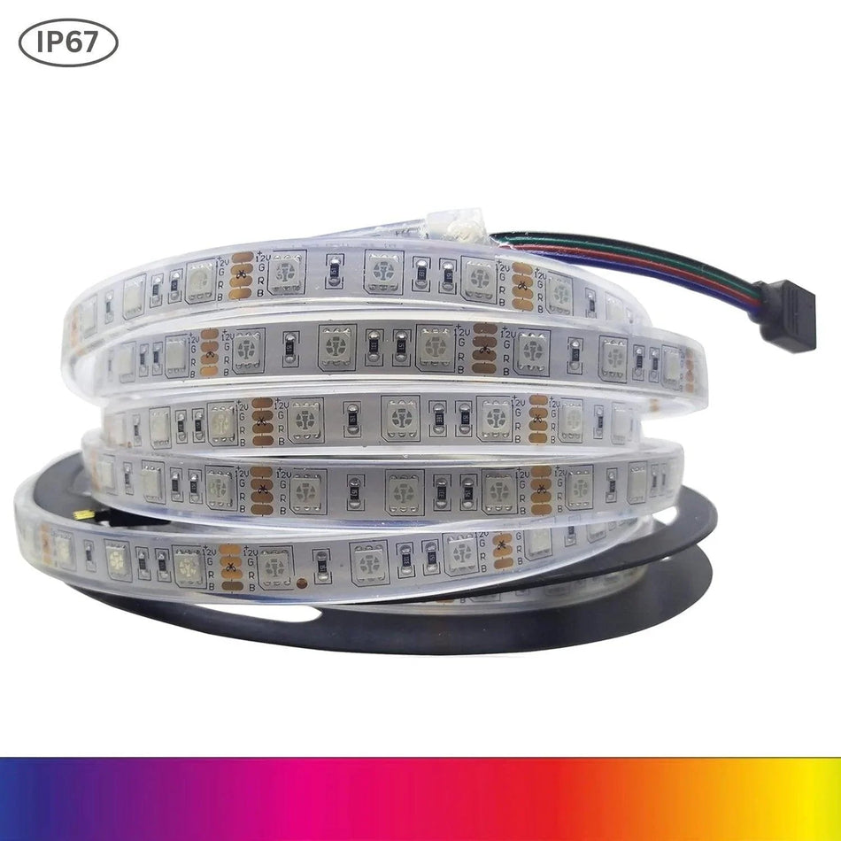 RGB LED Strip 12V 5050 IP67 Waterproof 60LED/m 5 Metre — House of LEDs UK