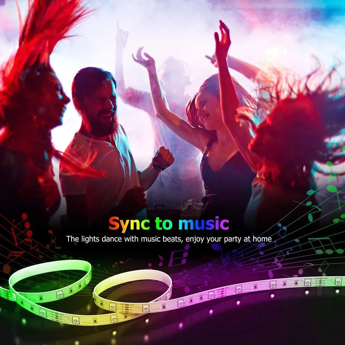 RGB LED Strip 12V IP20 Non-Waterproof 300LEDs 10 Metre WiFi Wireless Control Kit — view 3 — House of LEDs UK