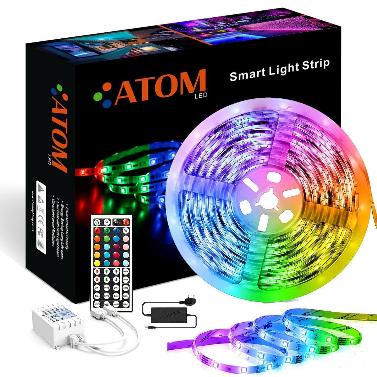 RGB LED Strip 12V IP65 Waterproof 60LED/m 5 metre Kit — view 2 — House of LEDs UK