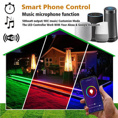 RGB LED Strip 220V 240V 120LEDs/m WiFi Tuya APP LED controller with 24key Remote - House of LEDS