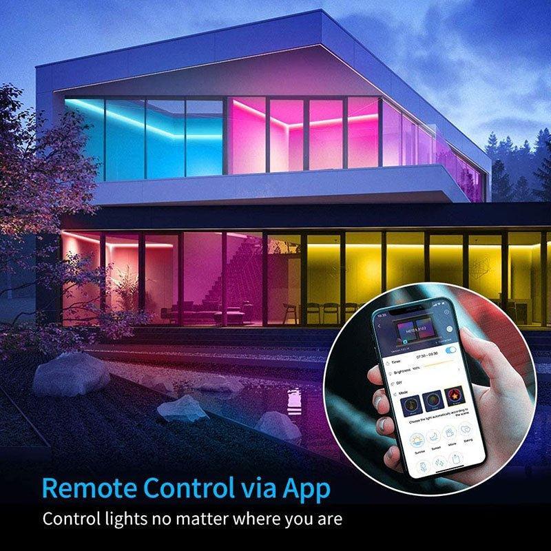 RGB LED Strip 220V 240V 120LEDs/m WiFi Tuya APP LED controller with 24key Remote — view 7 — House of LEDs UK