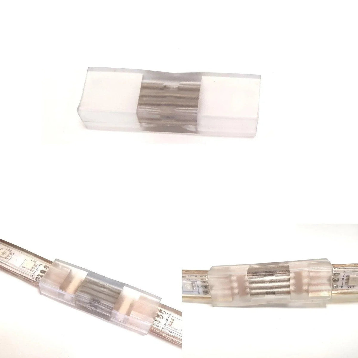 RGB LED Strip 220V 240V 60LEDs/m Accessories T, L, Straight Connector — view 2 — House of LEDs UK