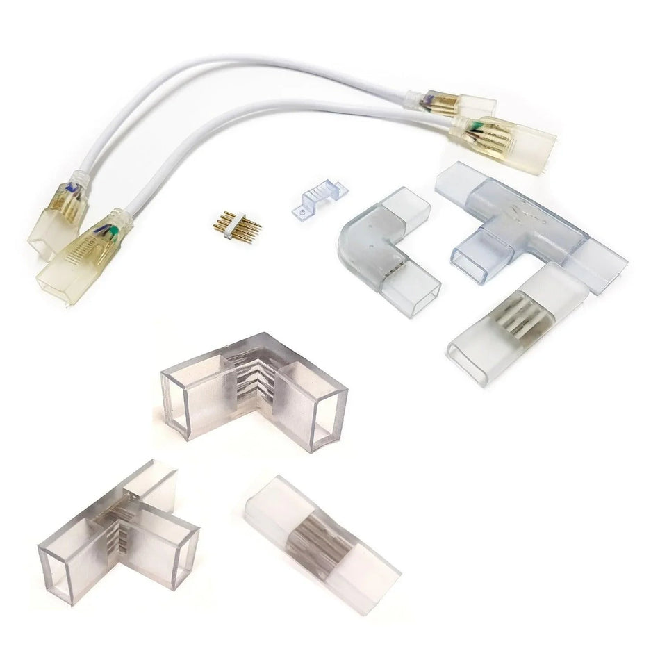 RGB LED Strip 220V 240V 60LEDs/m Accessories T, L, Straight Connector — House of LEDs UK