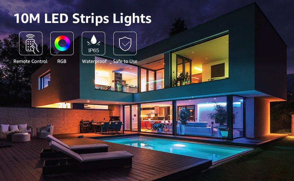 RGB LED Strip 220V 240V IP65 60LED/m Dimmable with Remote Kit - House of LEDS