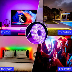 RGB LED Strip 5050 12V WiFi Control RGB LED Strip IP67 Waterproof 300LEDs 5m Full Kit Compatible with Alexa and Google Home - House of LEDS