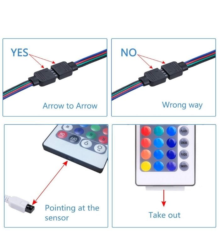 RGB LED Strip 5050 12V WiFi Control RGB LED Strip IP67 Waterproof 300LEDs 5m Full Kit Compatible with Alexa and Google Home - House of LEDS