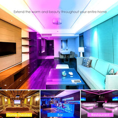 RGB LED Strip 5050 12V WiFi Control RGB LED Strip IP67 Waterproof 300LEDs 5m Full Kit Compatible with Alexa and Google Home - House of LEDS