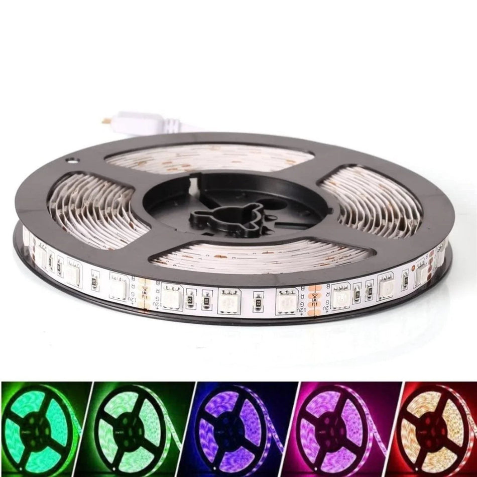 RGB LED Strip DC 24V 10m One Length 5050 IP20 Non-Waterproof 60LED/m — House of LEDs UK