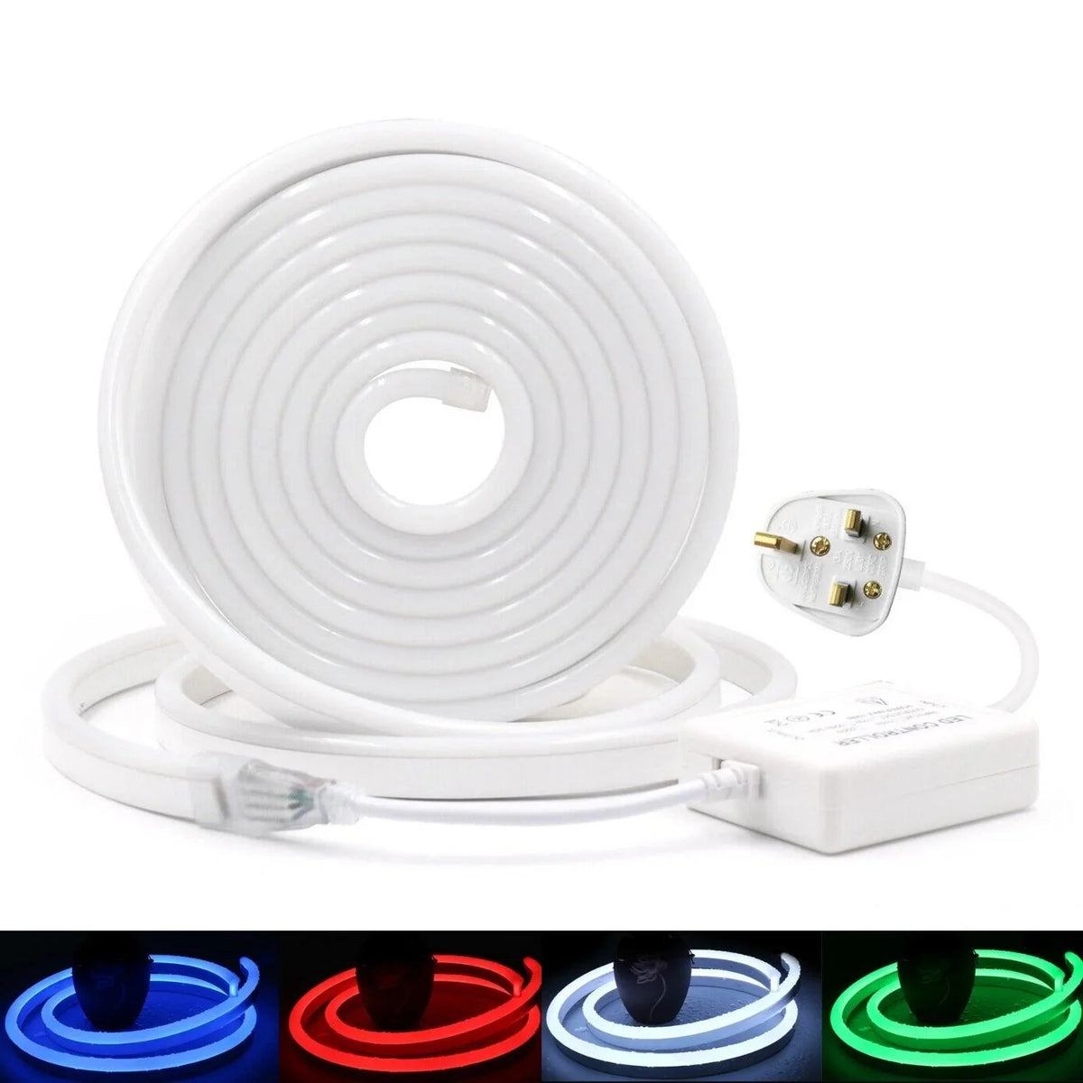 RGB Neon Flex 220V 240V 10x20mm Flat Shape IP65 WIFI App Control work with Alexa and Google — view 14 — House of LEDs UK